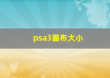 psa3画布大小