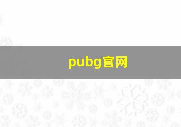 pubg官网