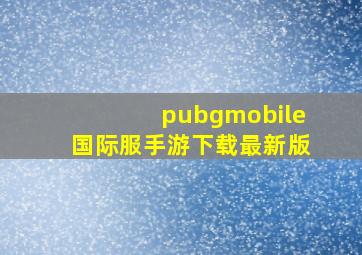 pubgmobile国际服手游下载最新版