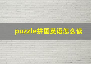 puzzle拼图英语怎么读