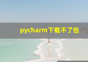 pycharm下载不了包