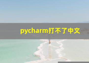 pycharm打不了中文