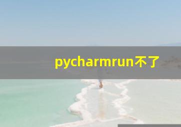 pycharmrun不了