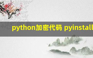 python加密代码 pyinstaller