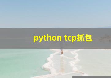 python tcp抓包