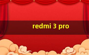 redmi 3 pro