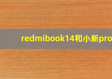 redmibook14和小新pro13