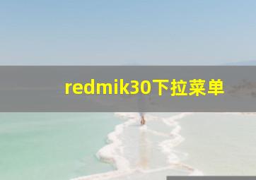 redmik30下拉菜单