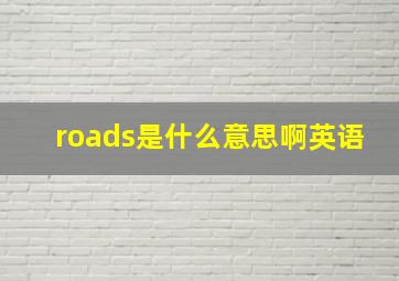 roads是什么意思啊英语