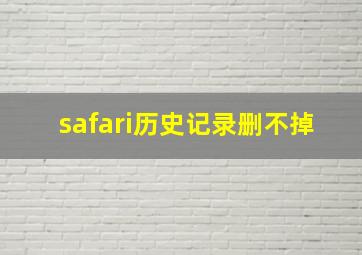 safari历史记录删不掉