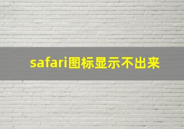 safari图标显示不出来