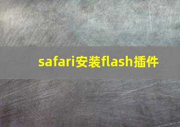 safari安装flash插件