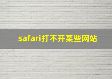 safari打不开某些网站