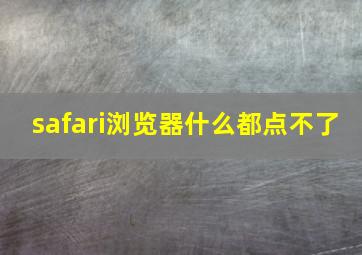 safari浏览器什么都点不了