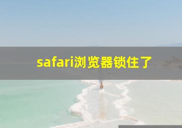 safari浏览器锁住了