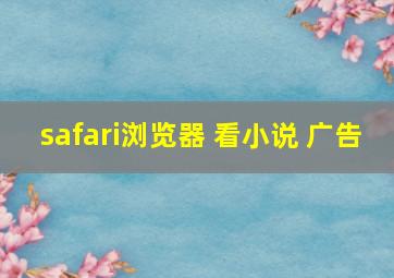 safari浏览器 看小说 广告