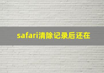 safari清除记录后还在