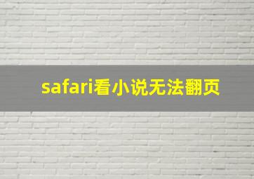 safari看小说无法翻页