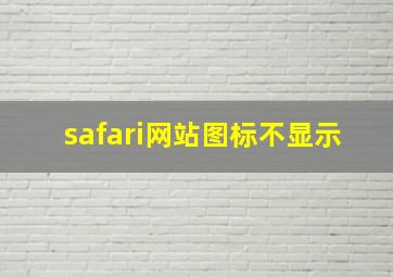 safari网站图标不显示