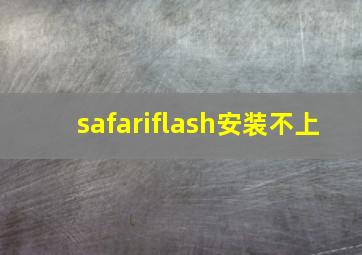 safariflash安装不上