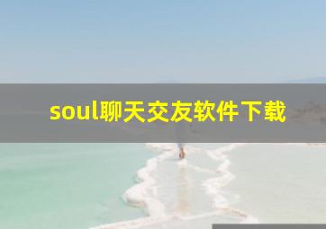 soul聊天交友软件下载