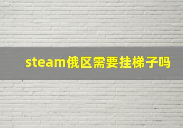 steam俄区需要挂梯子吗