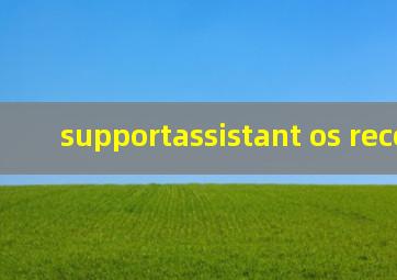 supportassistant os recovery