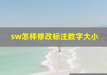 sw怎样修改标注数字大小