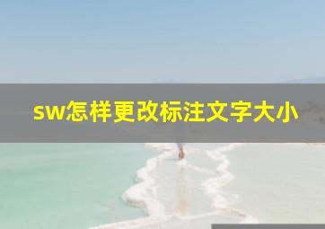 sw怎样更改标注文字大小