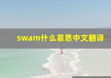 swam什么意思中文翻译