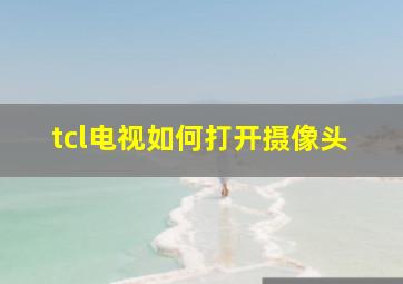 tcl电视如何打开摄像头