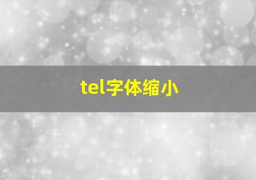 tel字体缩小