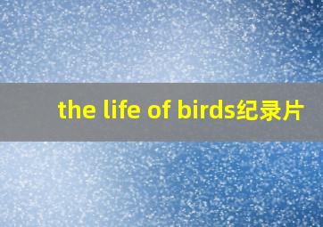 the life of birds纪录片