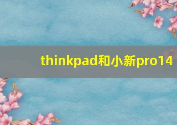 thinkpad和小新pro14