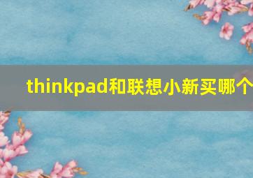 thinkpad和联想小新买哪个