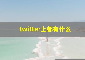 twitter上都有什么