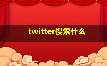 twitter搜索什么