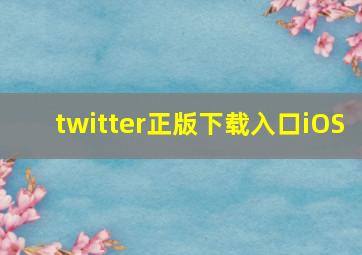 twitter正版下载入口iOS