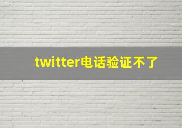 twitter电话验证不了