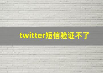 twitter短信验证不了