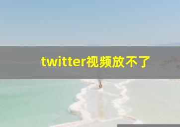 twitter视频放不了