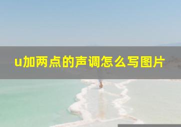 u加两点的声调怎么写图片