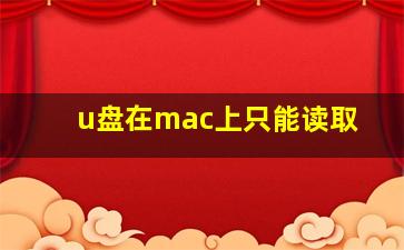 u盘在mac上只能读取