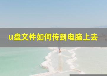 u盘文件如何传到电脑上去