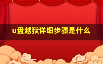 u盘越狱详细步骤是什么