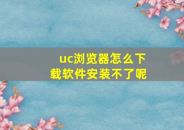 uc浏览器怎么下载软件安装不了呢