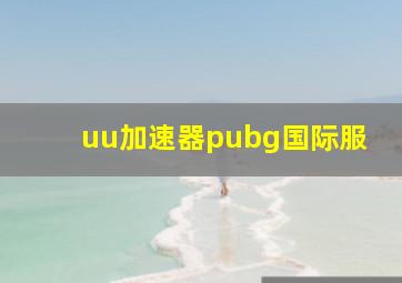 uu加速器pubg国际服