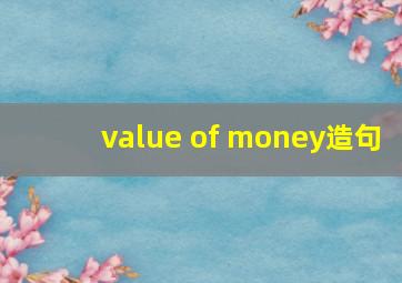 value of money造句