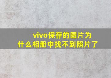 vivo保存的图片为什么相册中找不到照片了