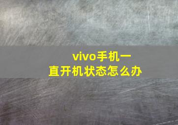 vivo手机一直开机状态怎么办